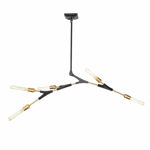 Artcraft Filiali Chandelier - Black & Harvest Brass - AC11535