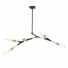 Artcraft Filiali Chandelier - Black & Harvest Brass - AC11535