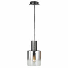 Artcraft Henley Pendant - Satin Black & Smoke Glass - AC11520SM