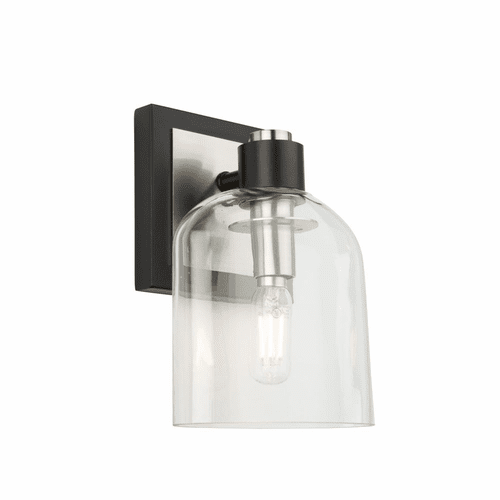 Artcraft Lyndon 1 Light Vanity Light - Black and Brushed Nickel - AC11691NB