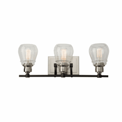 Artcraft Nelson 3 Light Vanity Light - Black and Brushed Nickel - AC11683NB Artcraft Nelson 3 Light Vanity Light - Black and Brushed Nickel - AC11683NB