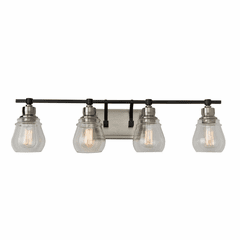 Artcraft Nelson 4 Light Vanity Light - Black and Brushed Nickel - AC11684NB Artcraft Nelson 4 Light Vanity Light - Black and Brushed Nickel - AC11684NB