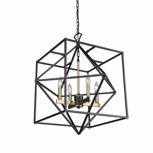 Artcraft Roxton Chandelier - Matte Black & Harvest Brass - AC11204