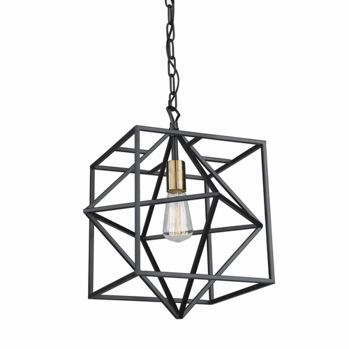 Artcraft Roxton Pendant - Matte Black & Harvest Brass - AC11201
