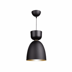 Artcraft Tempo 1 Light Pendant - Matte Black and Brass - SC13291BK