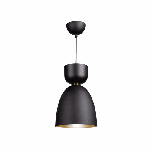 Artcraft Tempo 1 Light Pendant - Matte Black and Brass - SC13291BK