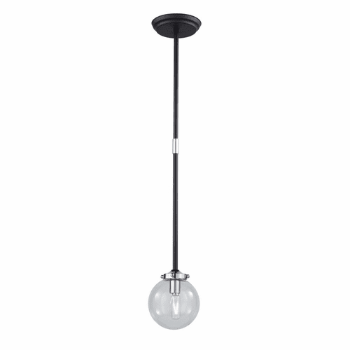 Artcraft Vero Modo Pendant - Matte Black & Chrome - AC11431CL