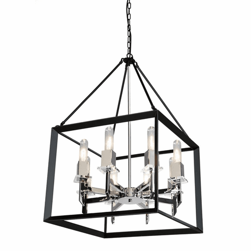 Artcraft Vineyard Chandelier - Black & Chrome - AC10069BC