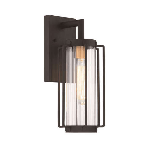 Avonlea 1-LT Outdoor Wall Light - Black W/Gold - 72732-66G