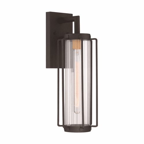 Avonlea 1-LT Outdoor Wall Light - Black W/Gold - 72733-66G