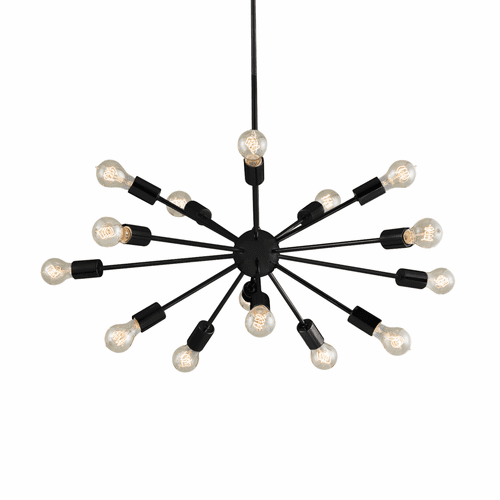 Axion 33" 15-Light Chandelier - Matte Black - NSH-8024-MBLK