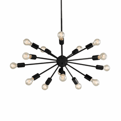 Axion 33" 15-Light Chandelier - Matte Black - NSH-8024-MBLK Axion 33" 15-Light Chandelier - Matte Black - NSH-8024-MBLK