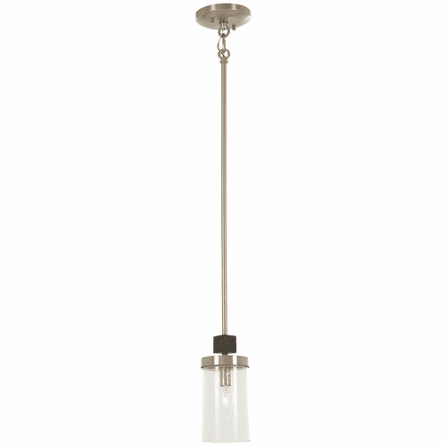 Bridlewood 1-LT Mini Pendant - Stone Grey W/Brushed Nickel - 4630-106
