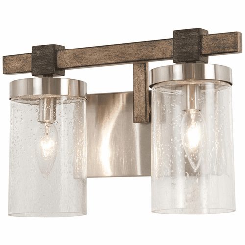 Bridlewood 2-LT Bath Light - Stone Grey W/Brushed Nickel - 4632-106