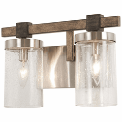 Bridlewood 2-LT Bath Light - Stone Grey W/Brushed Nickel - 4632-106