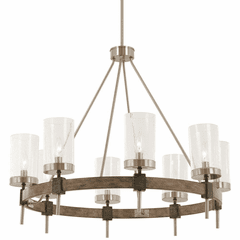 Bridlewood 8-LT Chandelier - Stone Grey W/Brushed Nickel - 4638-106
