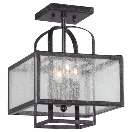 Camden Square 4-LT Semi Flush Mount - Aged Charcoal - 4876-283