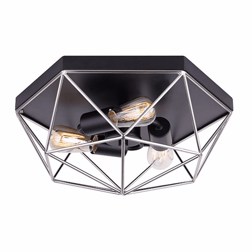 Canarm Greer 3-LT Flush Mount - Metal - IFM676A15BKN