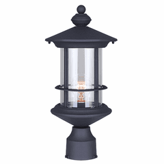 Canarm Treehouse 1-LT Post Light - Black - IOL303BK