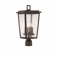 Cantebury 4-LT Outdoor Post Mount - Black W/Gold - 72756-66G