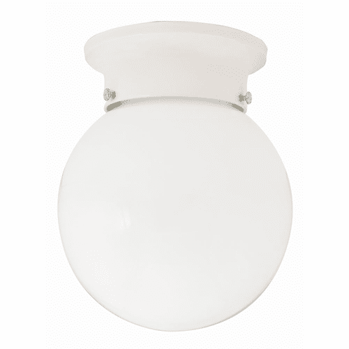 Capital Lighting Globe 1-Light Flush Mount - 5569WH