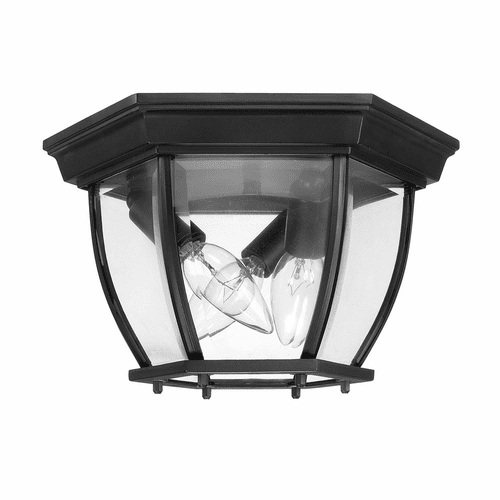 Capital Lighting 3-Light Outdoor Flush Mount - 9802BK