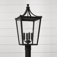 Capital Lighting Adair 4-Light Outdoor Post-Lantern - 947943BK Capital Lighting Adair 4-Light Outdoor Post-Lantern - 947943BK