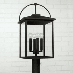 Capital Lighting Bryson 4-Light Outdoor Post-Lantern - 948043BK