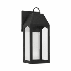 Capital Lighting Burton 1-Light Outdoor Wall-Lantern - 946311BK-GL