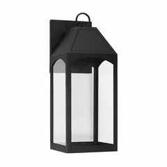 Capital Lighting Burton 1-Light Outdoor Wall-Lantern - 946321BK-GL