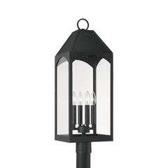 Capital Lighting Burton 4-Light Outdoor Post-Lantern - 946343BK