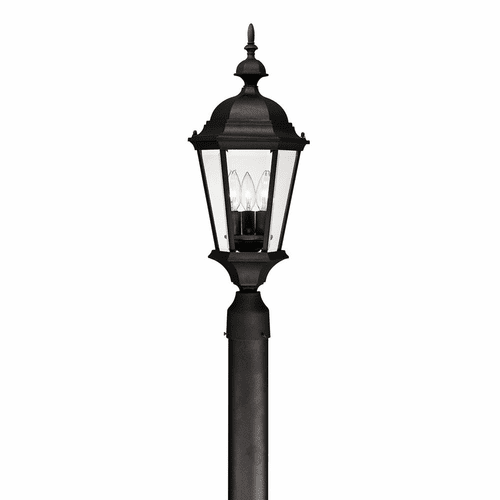 Capital Lighting Carriage House 3-Light Outdoor Post-Lantern - 9725BK