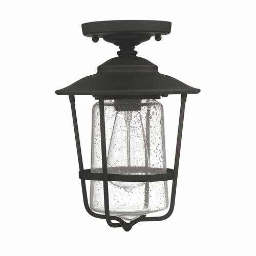 Capital Lighting Creekside 1-Light Outdoor Flush Mount - 9607BK