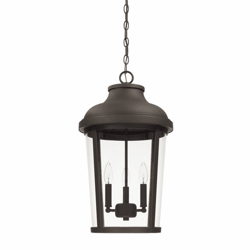 Capital Lighting Dunbar 3-Light Outdoor Hanging-Lantern - 927033OZ