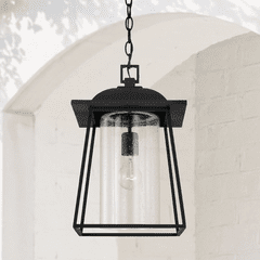 Capital Lighting Durham 1-Light Outdoor Hanging-Lantern - 943614BK