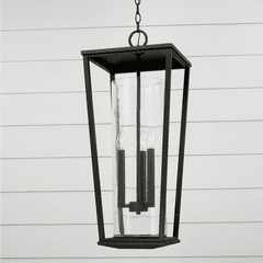 Capital Lighting Elliott 3-Light Outdoor Hanging-Lantern - 948132BK