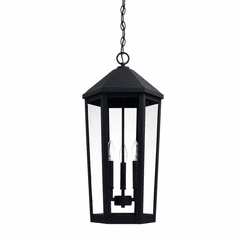 Capital Lighting Ellsworth 3-Light Outdoor Hanging-Lantern - 926933BK Capital Lighting Ellsworth 3-Light Outdoor Hanging-Lantern - 926933BK