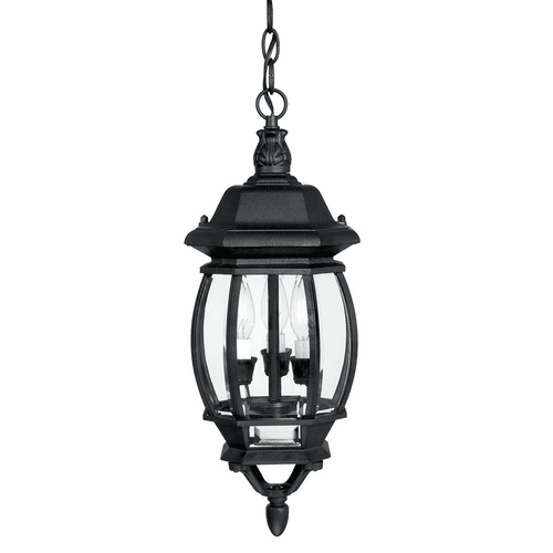 Capital Lighting French Country 3-Light Outdoor Hanging-Lantern - 9864BK