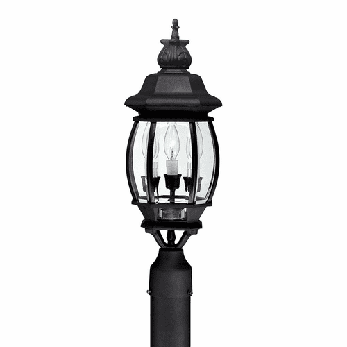 Capital Lighting French Country 3-Light Outdoor Post-Lantern - 9865BK