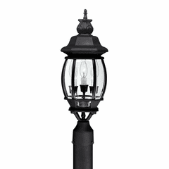 Capital Lighting French Country 3-Light Outdoor Post-Lantern - 9865BK