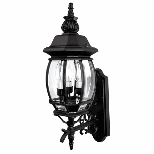 Capital Lighting French Country 3-Light Outdoor Wall-Lantern - 9863BK