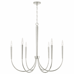 Capital Lighting Holden 6-Light Chandelier - 445961PN Capital Lighting Holden 6-Light Chandelier - 445961PN