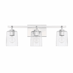 HomePlace Lighting Greyson 3-Light Vanity - 128531CH-449 HomePlace Lighting Greyson 3-Light Vanity - 128531CH-449