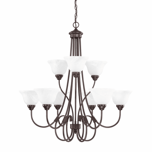 HomePlace Lighting Hometown 9-Light Chandelier - 3229BZ-220