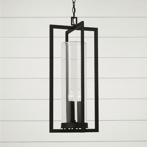 Capital Lighting Kent 3-Light Outdoor Hanging-Lantern - 948232BK