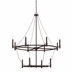 Capital Lighting Lancaster 12-Light Chandelier - 528701BI Capital Lighting Lancaster 12-Light Chandelier - 528701BI