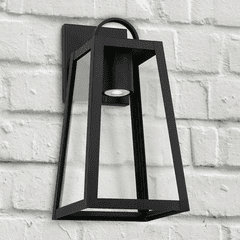 Capital Lighting Leighton 1-Light Outdoor Wall-Lantern - 943711BK-GL
