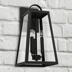 Capital Lighting Leighton 3-Light Outdoor Wall-Lantern - 943732BK