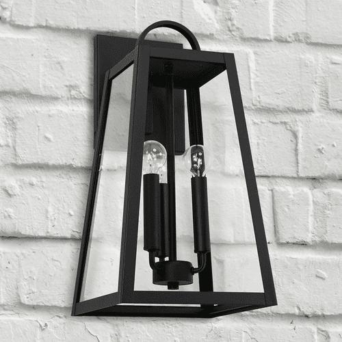 Capital Lighting Leighton 3-Light Outdoor Wall-Lantern - 943732BK
