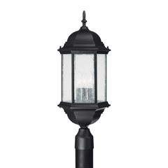 Capital Lighting Main Street 3-Light Outdoor Post-Lantern - 9837BK Capital Lighting Main Street 3-Light Outdoor Post-Lantern - 9837BK